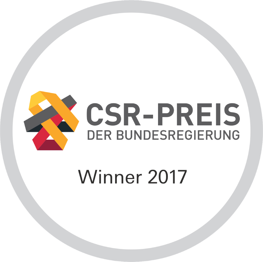 Lauréat du prix RSE du gouvernement fédéral allemand, 2017